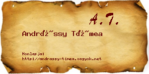 Andrássy Tímea névjegykártya