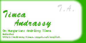 timea andrassy business card